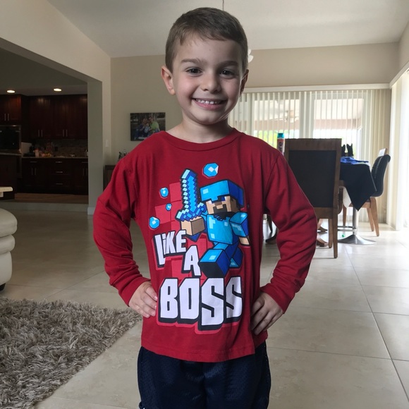 like a boss minecraft shirt